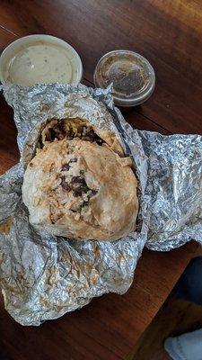 Ball shaped burrito