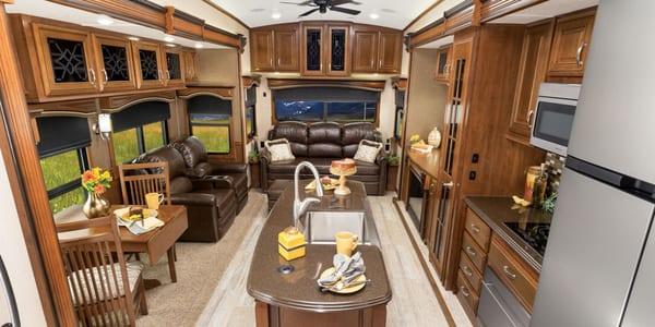 The Designer Luxury Fifth Wheel is our most lavish yet at Valley RV Supercenter!