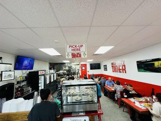 Inside of the restaurant when you walk in