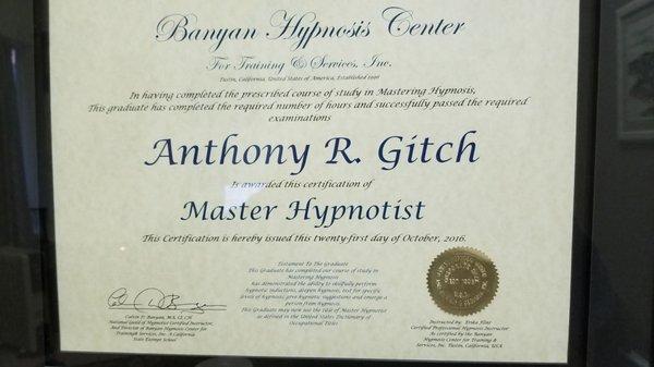 Master Hypnotist Certification