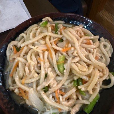 Fried chicken udon