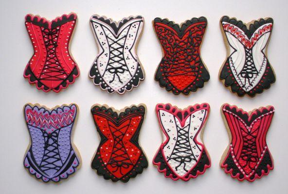 Corset cut-out cookies by Wendy