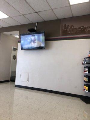 Tv in waiting area