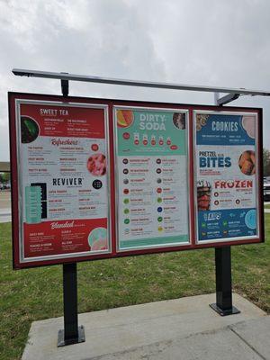 Menu board