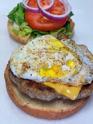 Custom turkey burger