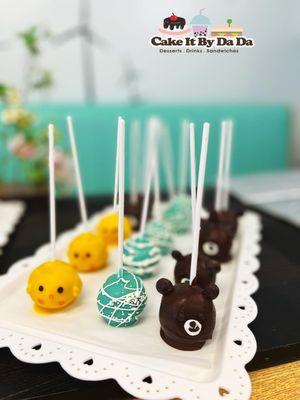 chocolate and vanilla cake pops