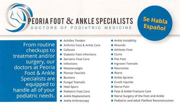 Podiatrist Services