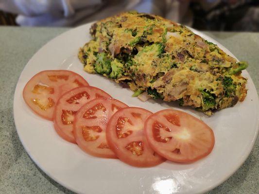 Build your own including gyro, broccoli, onion, tomatoes, mushrooms and spinach