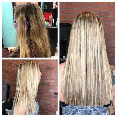 Super neat makeover that I got to do today.  Always love when they send me pics of Jennifer Anniston. Love this color scheme.