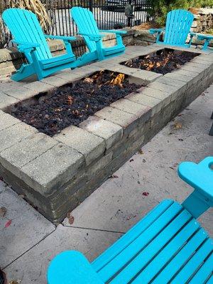 Patio seating by the fire pit!