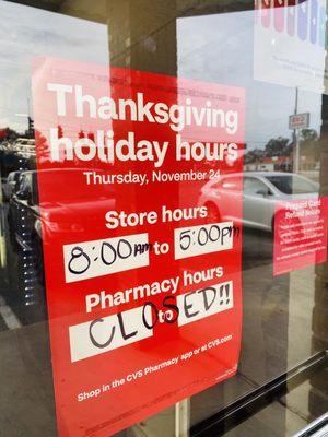 Holiday hours...