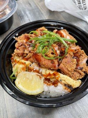 Tonkatsu Omurice Bowl