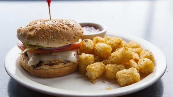 Chicken sammy and tots...mmmm