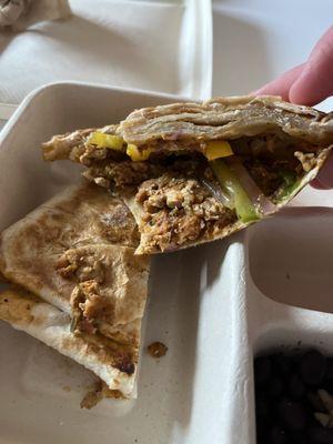 A "quesadilla" that has absolutely no cheese