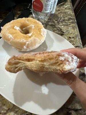 Cronut and glazed donut