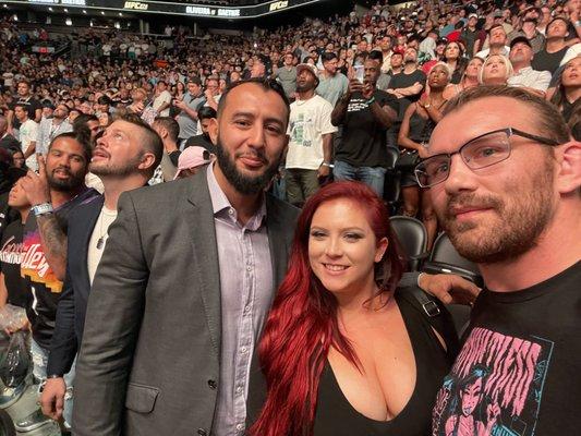 UFC 274: Owners Jared and Lauren with good friend Dominick Reyes