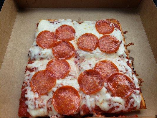 Pepperoni with extra sauce.  Heaven in your mouth!