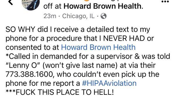 Update from Howard Brown's CEO