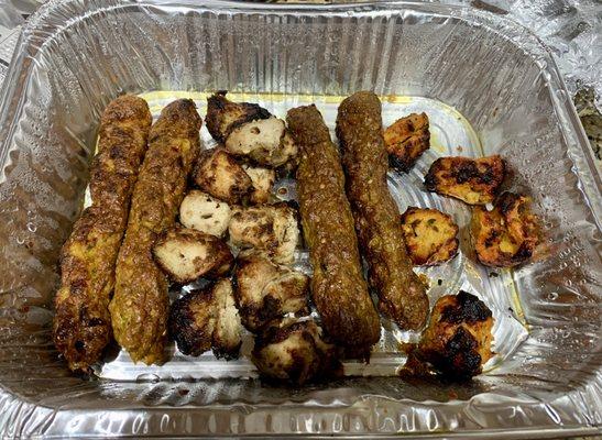 Mix Kebab Platter - Extremely dry and overcooked; lacks flavor.