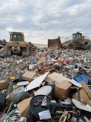 Landfill view from our truck!