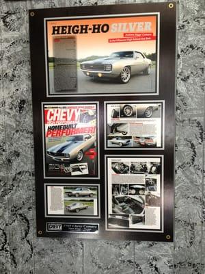 Jimmy built his son's Camaro which made the Chevy High Performance magazine cover June 2013