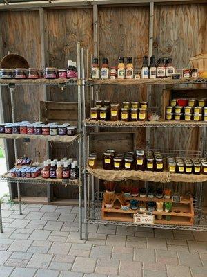 we carry a huge variety  of Oregon honeys, jams, and syrups, in addition to Portland condiments!