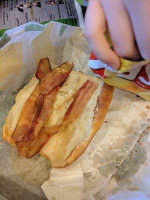 Only bacon on bread