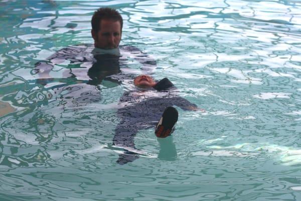 Final swim test in full clothing!