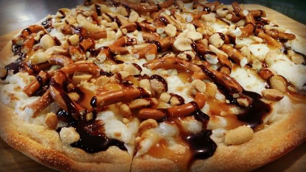 Salted Caramel dessert pizza.