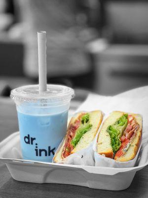 Blue Drink and BLT Sando | @whaevaeats