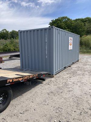 We deliver to your job site on our customer tilt container trailer