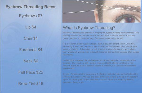 Eyebrow treatment rates