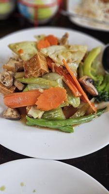 Garden Lover veggies with tofu