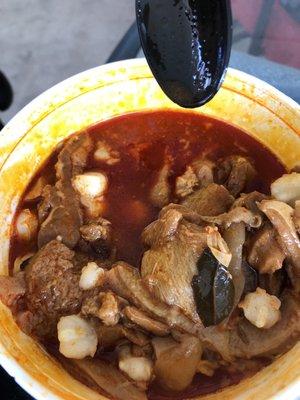 Very old menudo! Also had pozole bones in it. Was terrible to be honest.