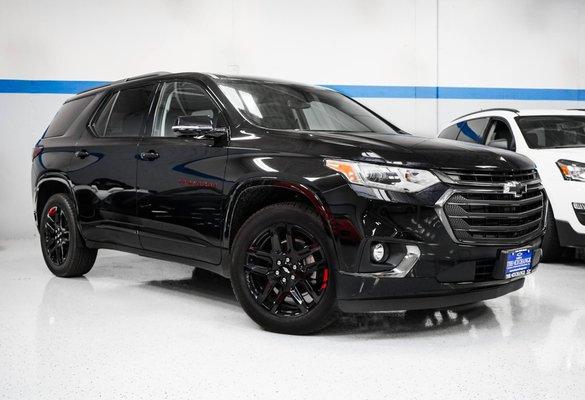 Traverse Redline at The Chevy Exchange indoor showroom