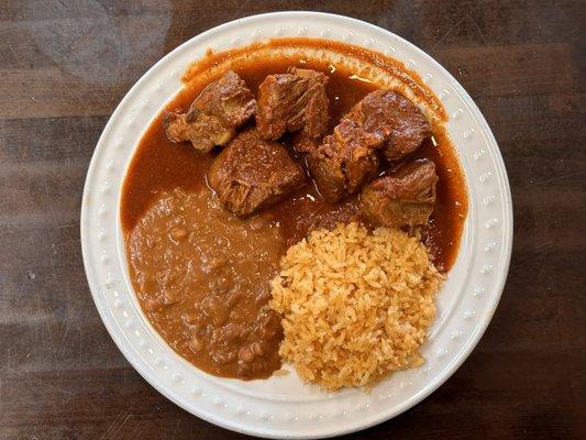 Plate of Costilla in Red salsa