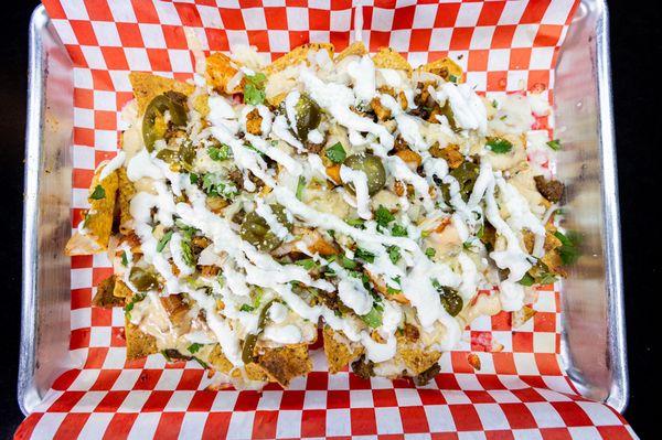 Nachos w/ Chicken, Steak & Shrimp