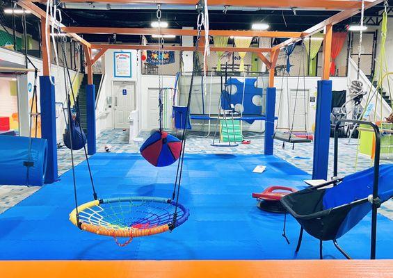 Variety of swings and trampoline