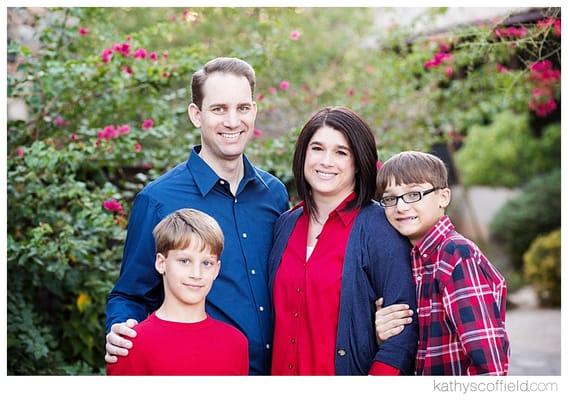 Dr Rick Ostler, his wife Cindy, and his sons Kai (right) and Taye (left).