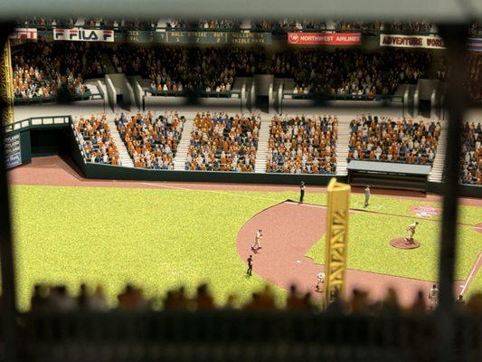 Model baseball stadium