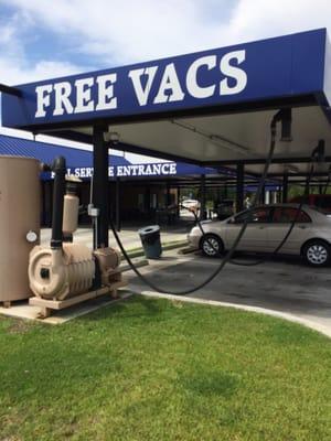 What's cool is their vacuum is not only is it free, but it reaches the trunk of my car. That's a big convenience for me.