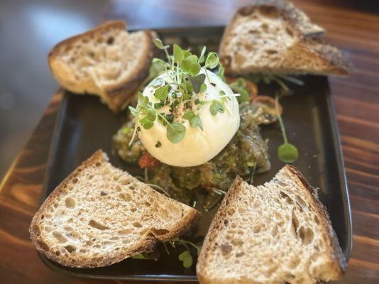 Burrata and Eggplant