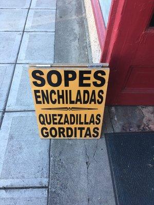 Sopes ,Enchiladas, Quezadillas, Gorditas