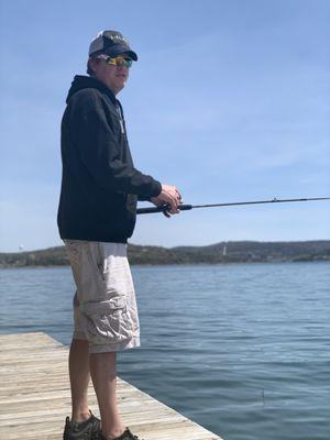 Hubby fishing