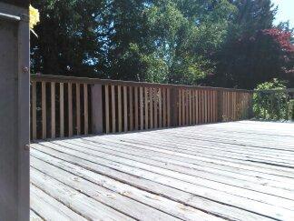 Deck after cleaning and repairs