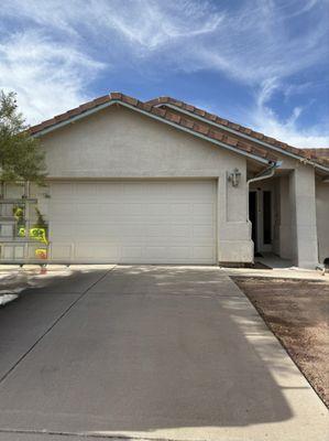 Before - Front of garage