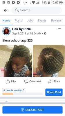 All school age kids $25 (GIRLS)