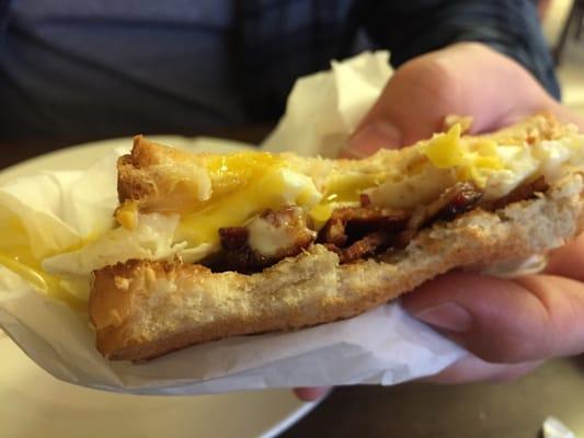 Bacon Egg and Cheese sandwich