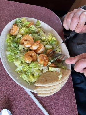 Shrimp Caesar salad