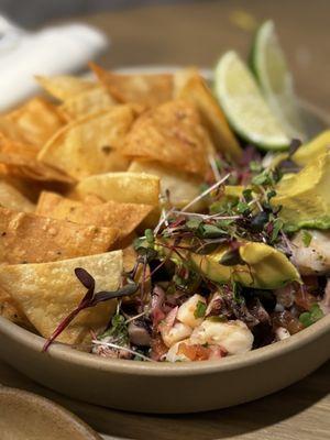 Baja ceviche. Octopus and shrimp. Incredible.